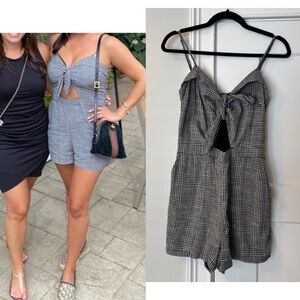 Abercrombie & Fitch Black Romper - Adjustable Tie Front - Size M